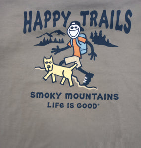 Mens Short Sleeve Crusher-Lite Smoky Mountains Happy Trails (103428)